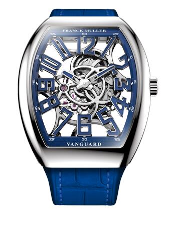 Franck Muller Vanguard Slim Skeleton Replica Watch V 41 S AT SQT BLUE